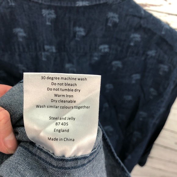 Steel & Jelly Mens Button Down Long Sleeve Shirt L - Picture 5 of 5